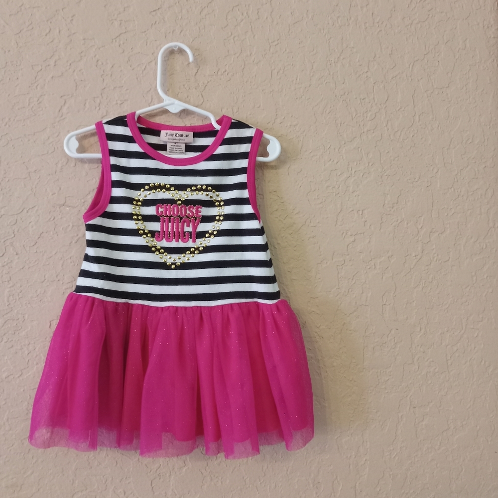 Juicy Couture Size 4t Black and white and Pink top